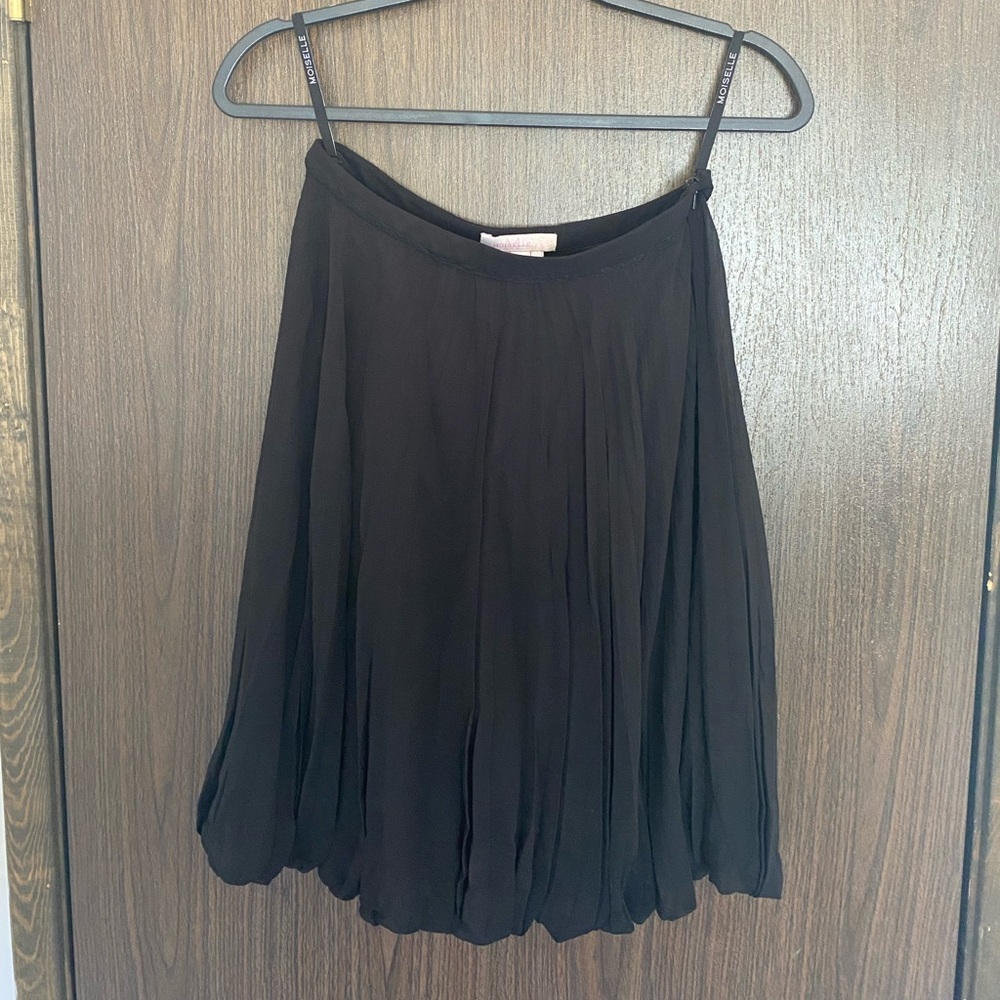 Moiselle Black Chiffon skirt 100% silk size 0